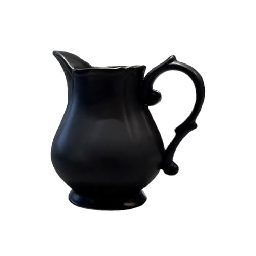 Vintage Embossed Creamer & Sauce Pitcher (Black / 11 Ounces)