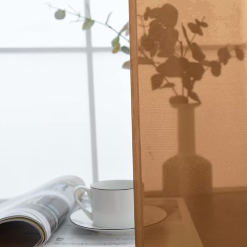 Basic Rod Pocket Sheer Voile Window Curtain Panels Khaki 1 Pair 2 Panels 52 Width 108 Inch Long for Kitchen Bedroom Children Living Room Yard（Khaki (Khaki / 52"W x 108"L (Pack of 2))