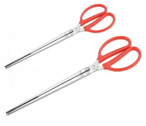 Stainless Steel Crabbing Tongs for Live Crabs Eels (Straight Tip-2pcs)