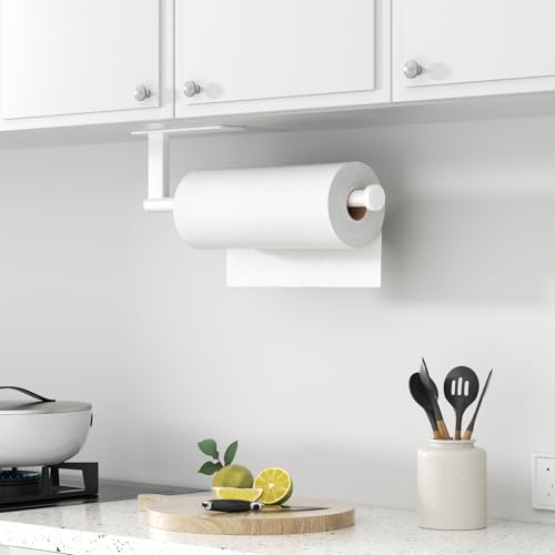 Paper Towel Holder Under Cabinet (White)