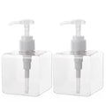 Plastic Pump Bottle Refillable Lotion Soap Dispenser 8.5oz Clear 2 Pack (8.5oz/250ml / Clear)
