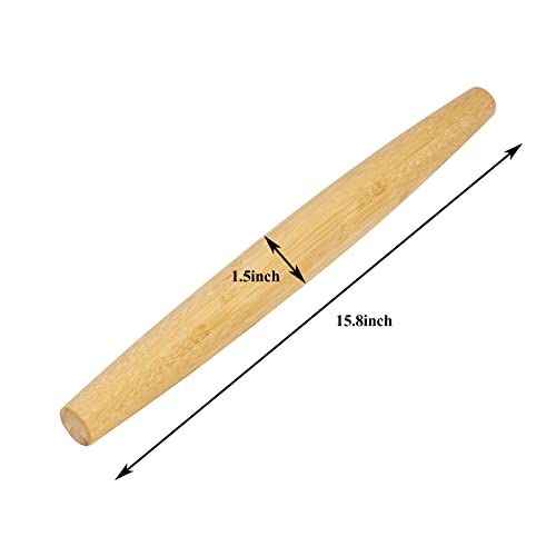 Classic French Rolling Pins Bamboo Wooden Rolling Pin for Baking Pizza Dough Pie Cookie