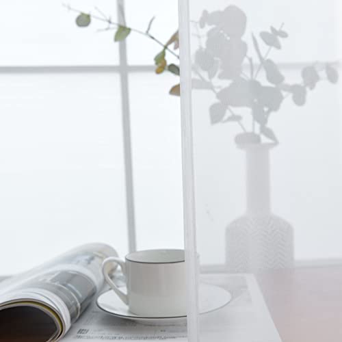 Basic Rod Pocket Sheer Voile Window Curtain Panels White 1 Pair 2 Panels 70 Width 72 Inch Long for Kitchen Bedroom Children Living Room Yard (White / 70"W x 72"L (Pack of 2))