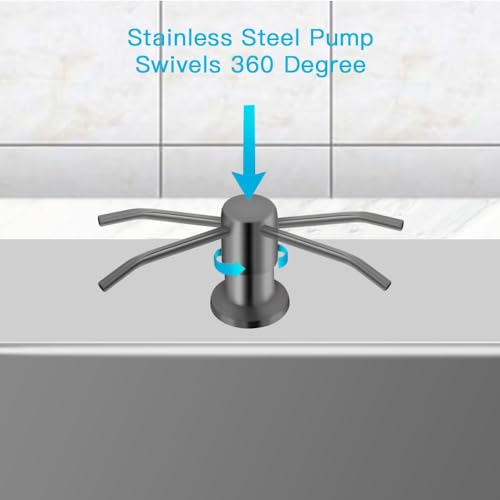Dish Soap Dispenser for Kitchen Sink (Gray)