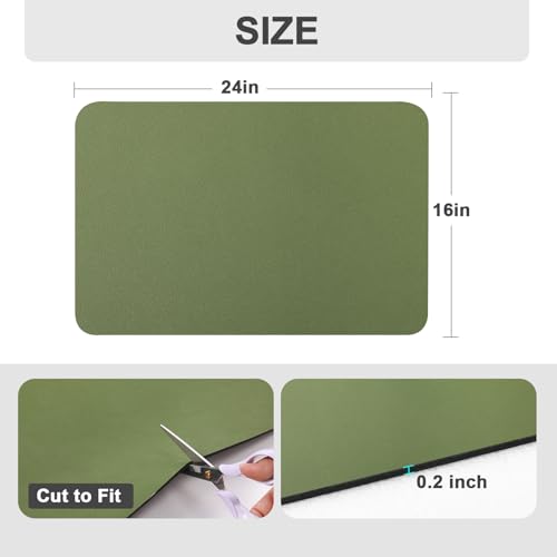 Coffee Mats for Coffee Bar Accessories (Green / 24" x 16")