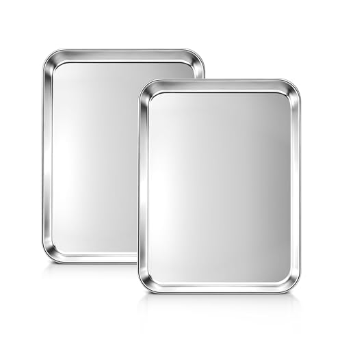 Stainless Steel Tray for Baking (9.2x7x1 Inch)