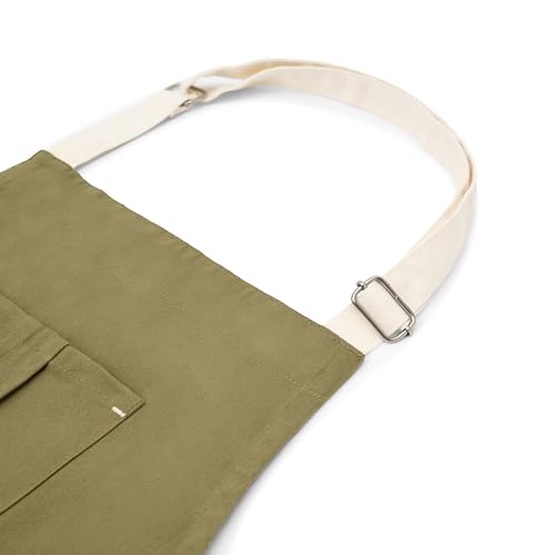 Cotton Canvas Apron for Women & Men (Olive)