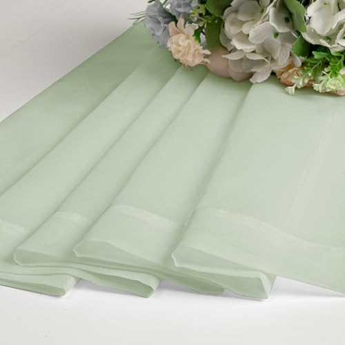 Light Green Sheer Curtains 90 Inches Long 2 Panels (Light Green / 42"W x 90"L (Pack of 2))