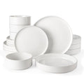 Nebula 16 Piece Dinnerware Set with Pasta Bowls (White / Service for 4 (Include Pasta Bowls))