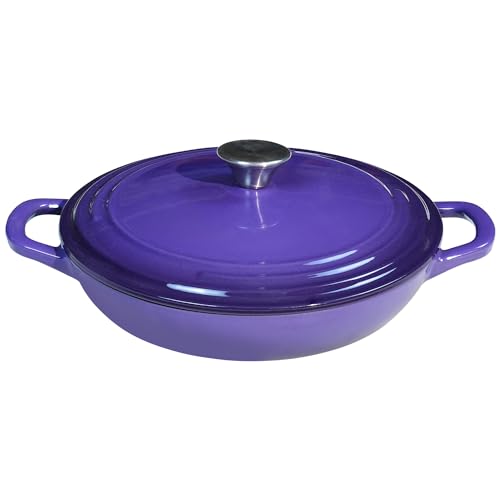 Braiser Enameled Cast Iron Braiser 3 QT (Purple / 3 qt)