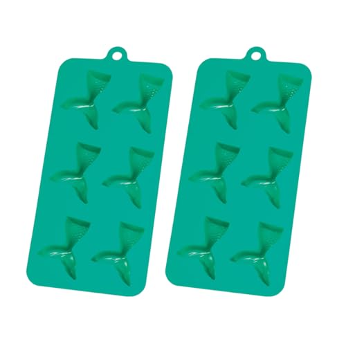 Silicone Mermaid Tails Ice Cube Tray (Mermaid Tails, Set of 2)