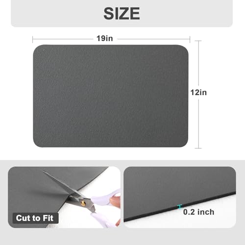 Coffee Mats for Coffee Bar Accessories (Dark Gray / 19" x 12")