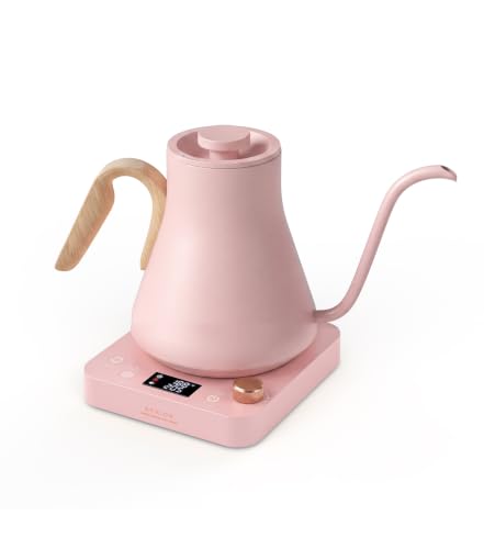 Gooseneck Electric Kettle with Temperature Control (Pink)