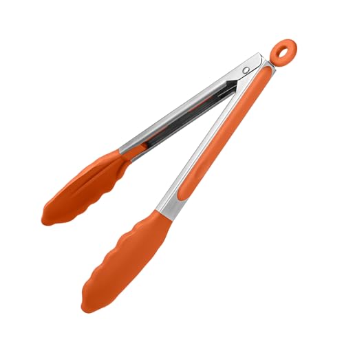 Kitchen Tong for Cooking (Orange / 9 inch)