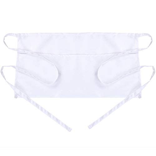 Waist Apron with 3 Pockets (A-1 Pack White)