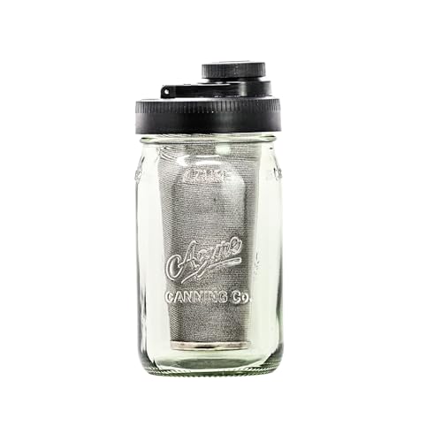 Mason Jar Cold Brew Coffee Maker Infuser (Cold Brew Kit 1 Quart (32 Ounces) / Black)