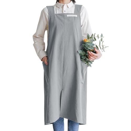 Cotton Aprons for Women and Men (Grey)