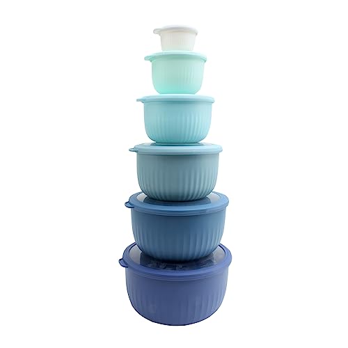 Prep Bowls with Lids (Blue / 12 Piece Set - Deep Bowls)