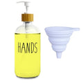 Clear Glass Soap Bottle (C07-clear-hands)