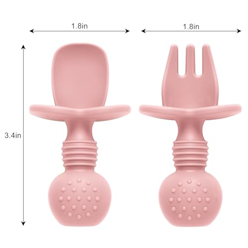 2 Pack Divided Toddler Plates with Suction (Pink)