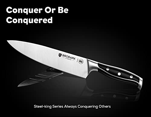 15Pcs High Carbon Stainless Steel Knife Set with Block (Black)