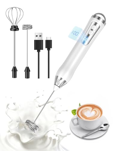 Rechargeable Milk Frother (White)