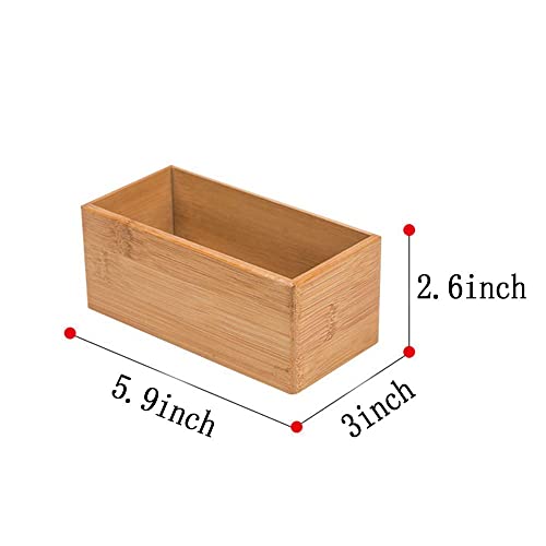 Bamboo Drawer Organizer (Bamboo / 5.9*3*2.6 inch)