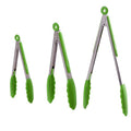 Kitchen Tongs with Silicone Tips (Grass Green)