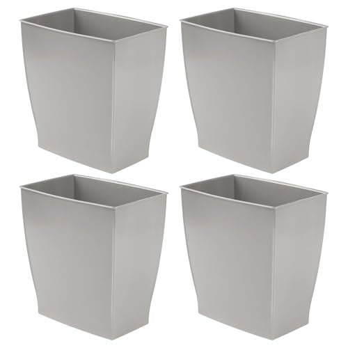 Small Plastic Bathroom Trash Can (Gray / Pack of 4)