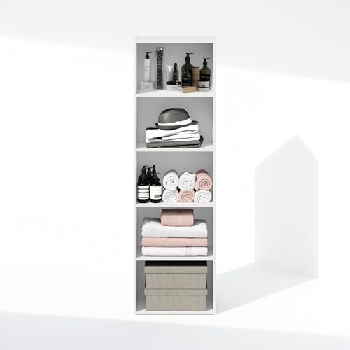Reed Closet Organizers and Storage (White / 5-Tier, 15.8"W)