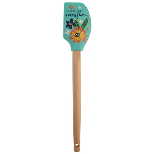 Silicone Spatula with Wood Handle Heat Resistant (One Size / Shelly Floral)