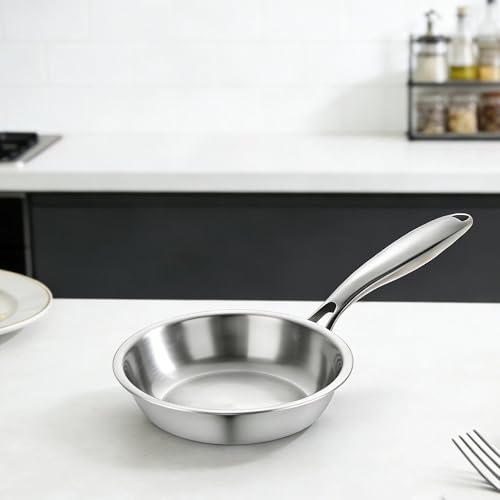 Tri ply Stainless Steel Frying Pan (Frying Pan / 8" Pan)