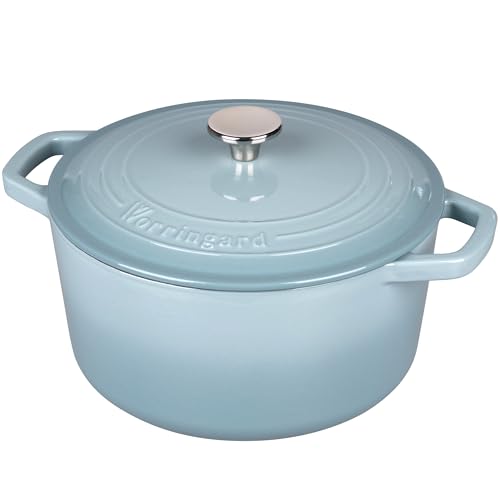 Enameled Cast Iron Dutch Oven Pot with Lid (6 QT / Sea Salt)