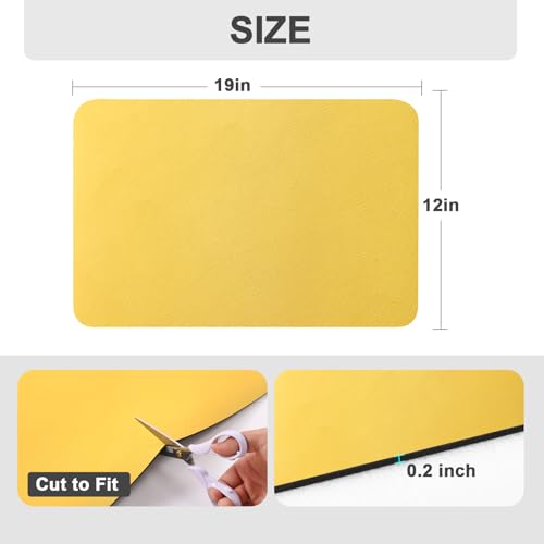 Coffee Mats for Coffee Bar Accessories (Yellow / 19" x 12")