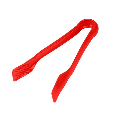3 Piece Plastic Tong Set (Dark Red, Red, Pink)