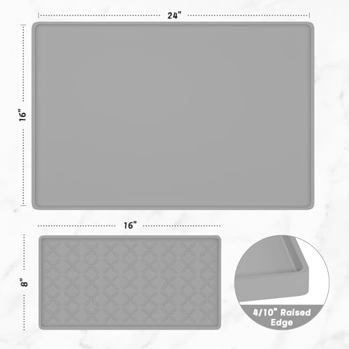 Silicone Coffee Mat (Gray / 24" x 16")