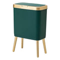 Green Bathroom Trash Can with Lid (Green)