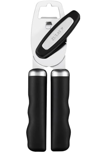 Manual Can Opener Heavy Duty Patented Stainless Steel (Black / Comfy Grip)