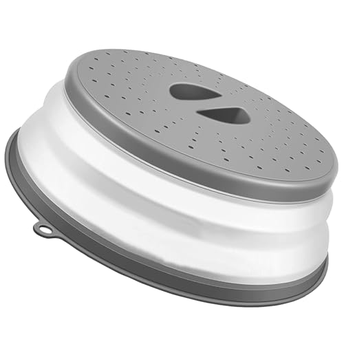 Microwave Splatter Cover for Food (Grey Cover 10.5 Inch)
