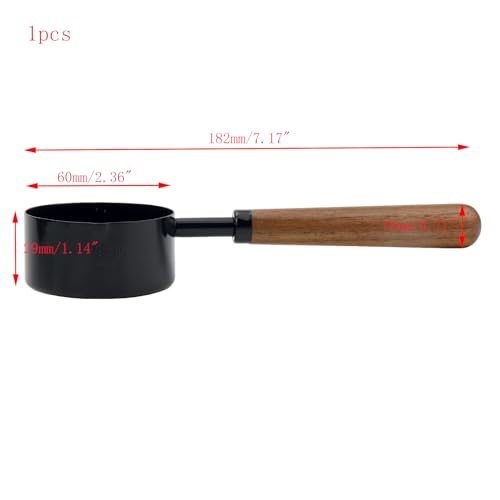 1 3 Cup Stainless Steel Measuring Cup with Wood Handle (1/3 Cup)