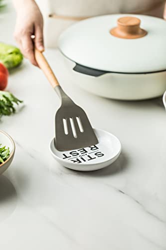 Kitchen Spoon Rest for Counter (White)
