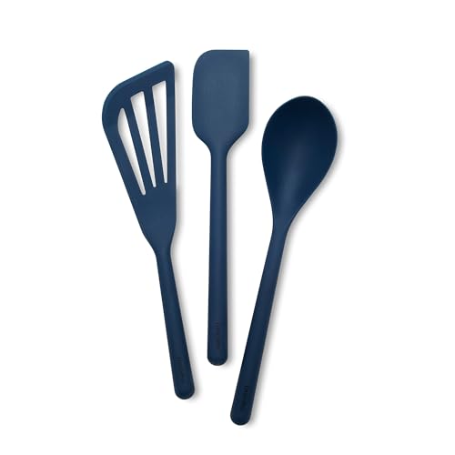 Silicone 3 Piece Cooking Utensil Set (3 Piece Utensil Set / Oxford Blue)