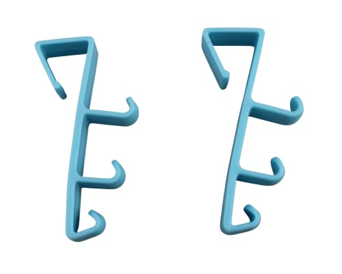 Over The Door Hooks Hangers (Light Blue)