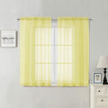 Goose Yellow Sheer Curtains 54 Inch Length 2 Panels (Goose Yellow / 42"W x 54"L (Pack of 2))