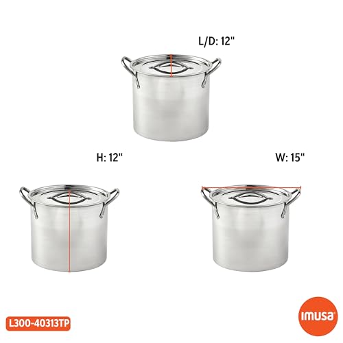 Stainless Steel Stock Pot with Lid (20.6 Quarts)