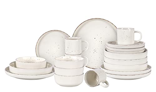 HomeVSS 20 Piece Dinnerware Set (Service for 4 - 20pc Set / Matte White)