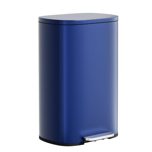 13G Trash Can with Lid (Deep Blue / 13 G)