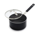 x Bobby Flay 2.5QT Ceramic Nonstick Saucepan with Glass Lid (2.53QT Saucepan with Lid / Black)