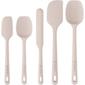 5 Pieces Silicone Spatulas Set (Beige / 5 pieces)