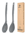 Pack of 2 Silicone Cooking Spoons (Gray)